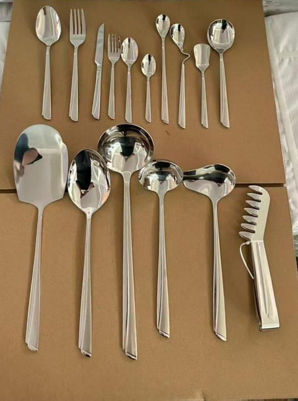 سرویس قاشق و چنگال ۱۴۴پارچه ۲۴نفره وزنسنگین مدل ناخنی