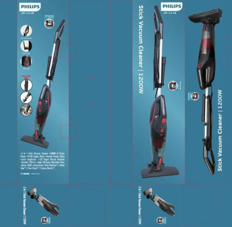 جاروبرقی عصایی و دستی فیلیپس مدل JH-1118