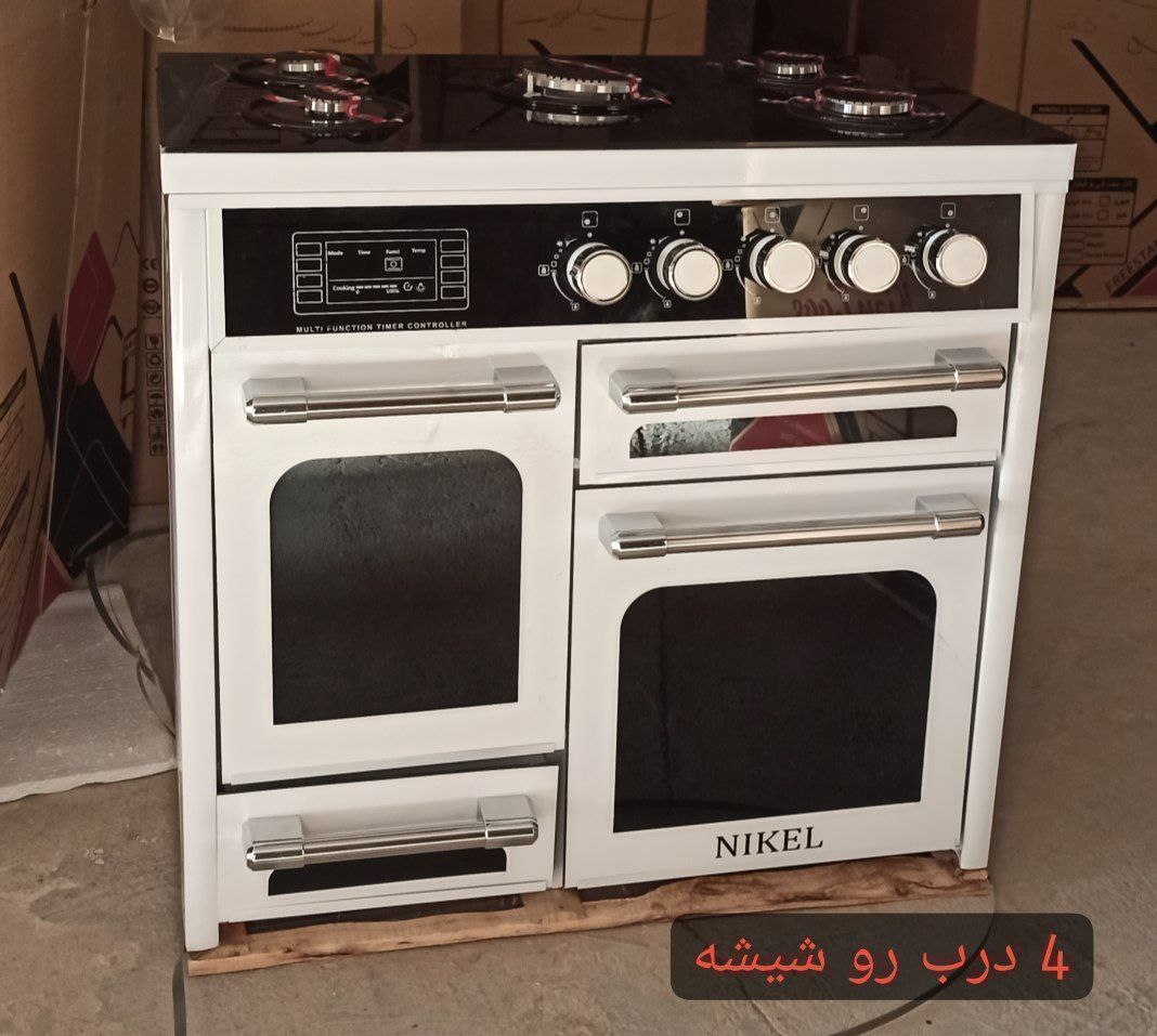 اجاق گاز طرح فر ۴ درب روشیشه‌ای نیکل (Nikell)