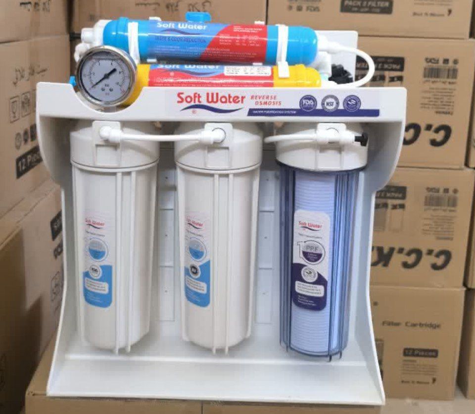 دستگاه تصفیه آب سافت واتر Double Pack Plus | پمپ تایوانی | ممبران ۱۳ لایه FilmTec | مخزن ۸ لیتری